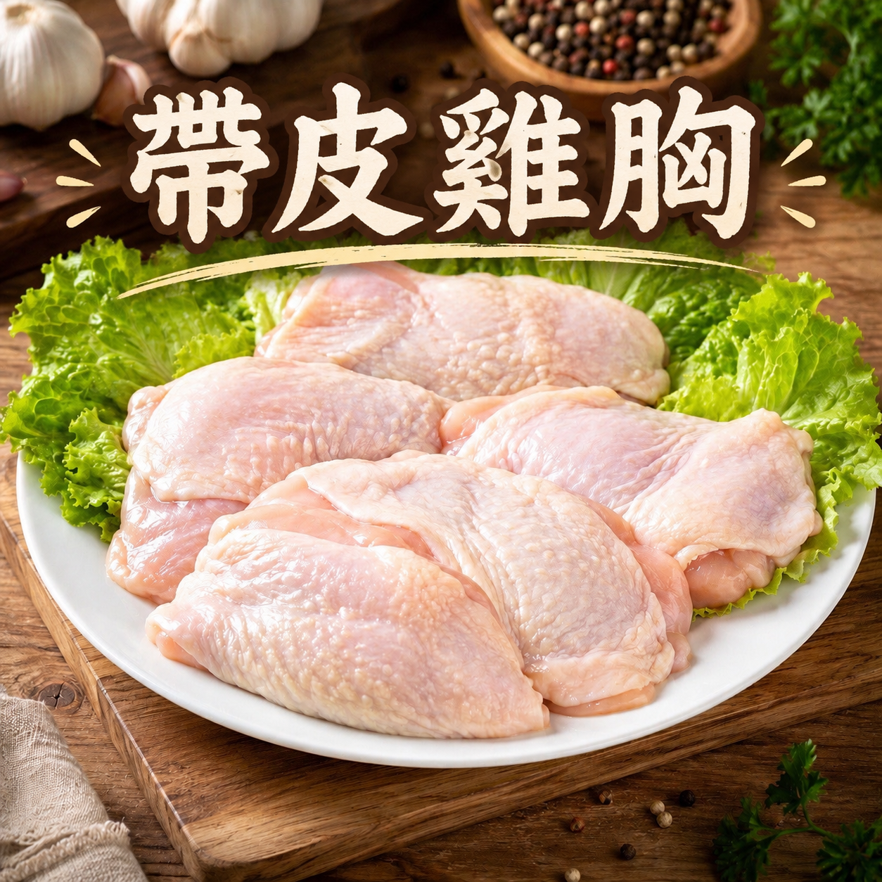 帶皮雞胸 18kg/件（共七種規格）