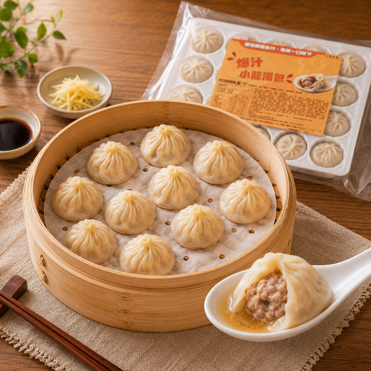 爆汁小籠湯包20顆（600g/盒）32盒/箱 圖片 2