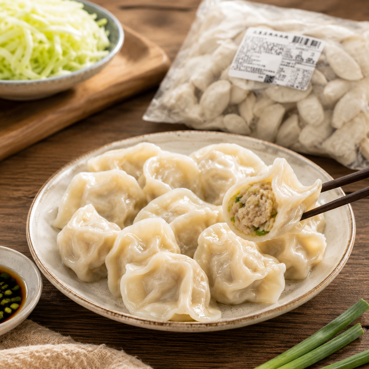 高麗菜鮮肉水餃100顆（1700g/包）10盒/箱 圖片 3