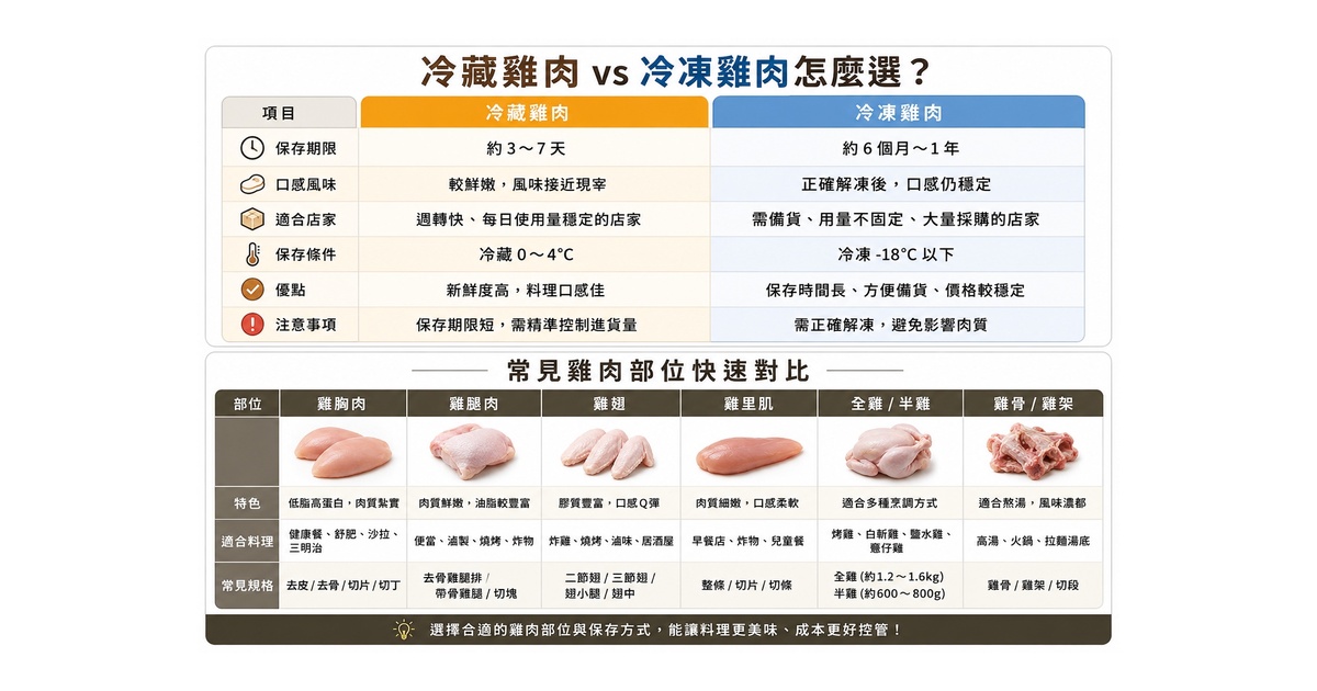 雞肉批發怎麼選？餐廳、便當店與團膳業者必看的 5 大採購關鍵