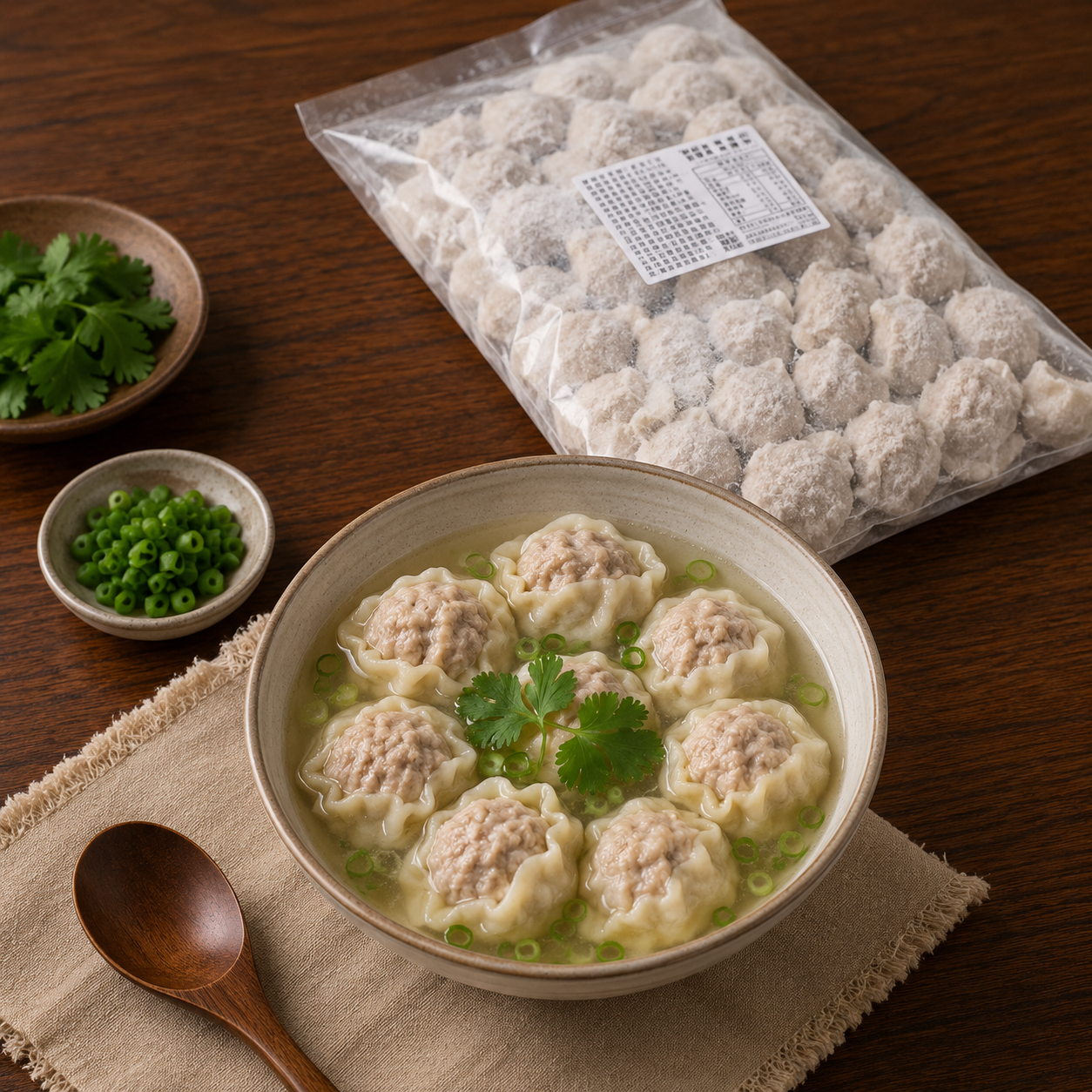 鮮肉雲吞（全豬）50顆（850g/包）15包/箱 圖片 3