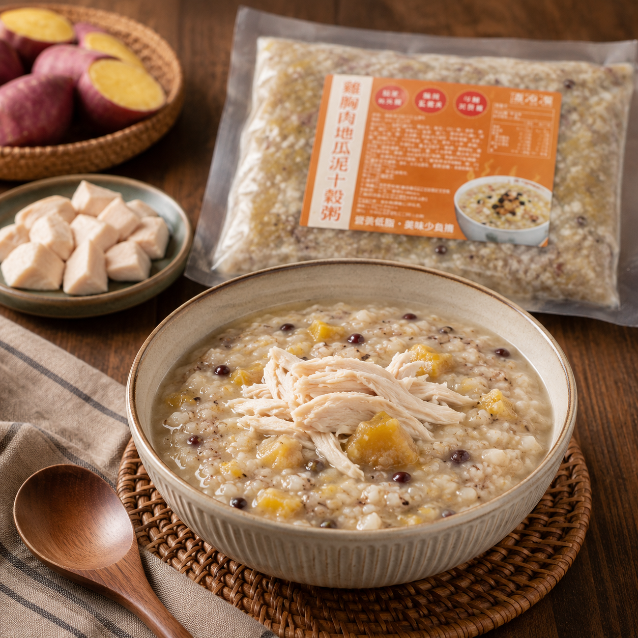 雞胸肉地瓜泥十穀粥500g/包 50包/箱 image 3