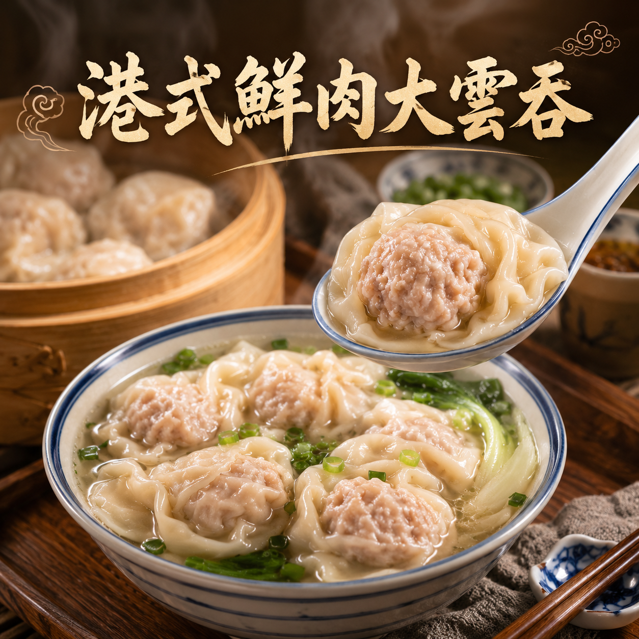 港式鮮肉大雲吞20顆（400g/盒）32盒/箱