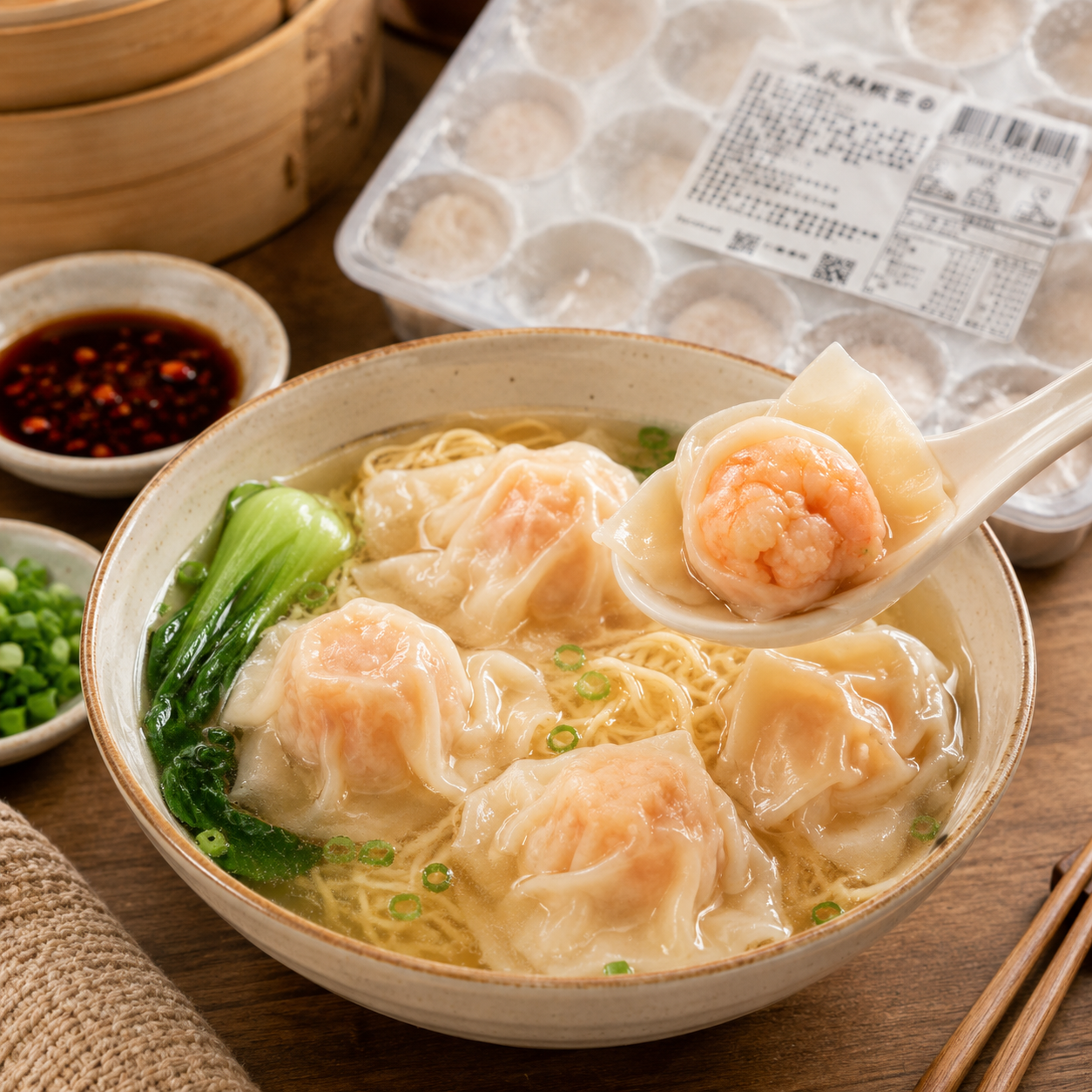 港式鮮蝦大雲吞20入（400g/盆） 32盒/箱 圖片 3