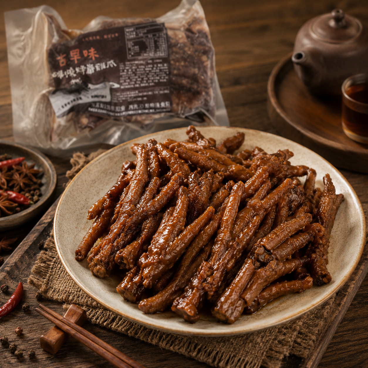 秘制燒烤醬雞爪500g/包 36包/箱 image 3