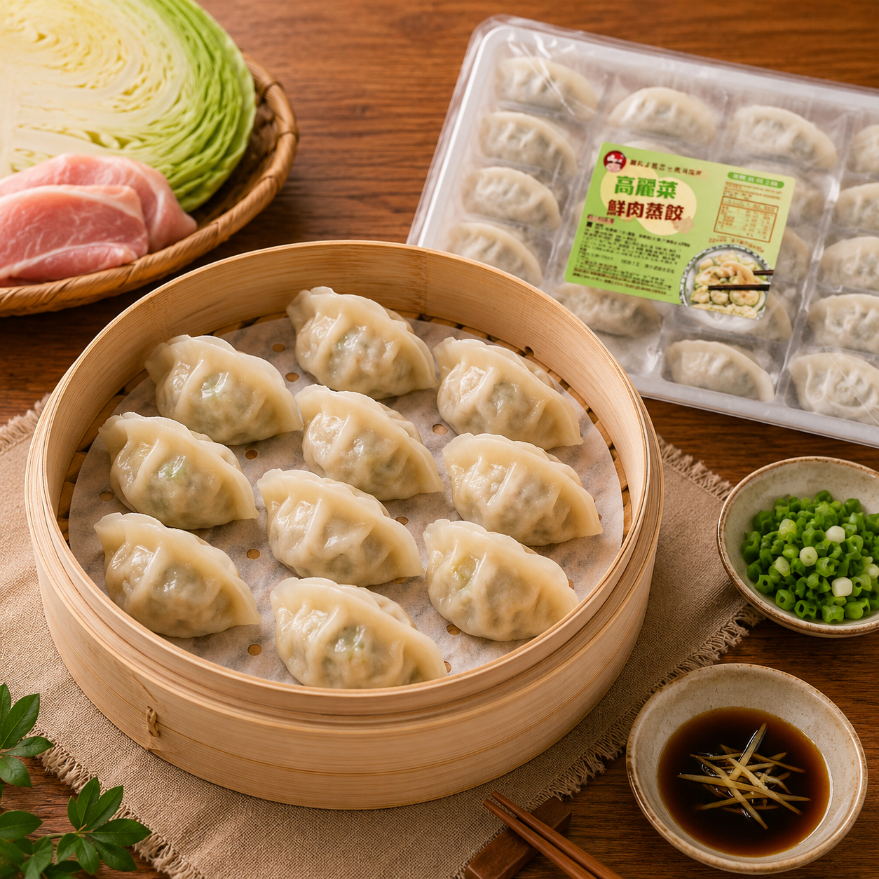 高麗菜鮮肉蒸餃 20顆（400g/盒）28盒/箱 圖片 3