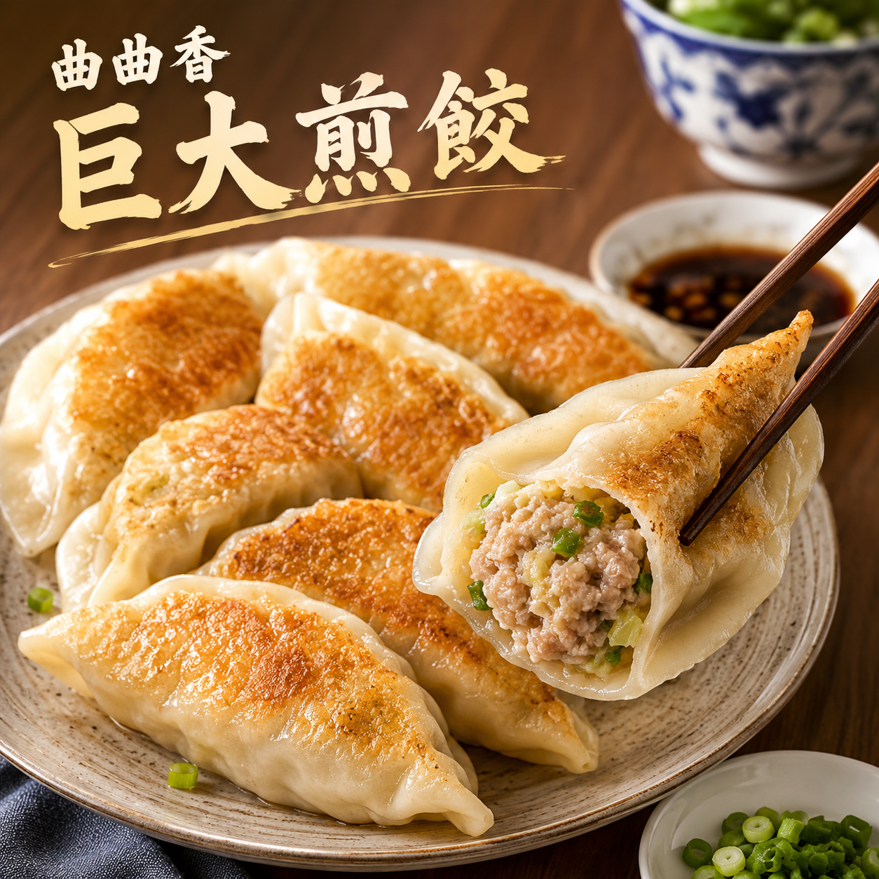 曲曲香巨大煎餃70顆（1750g/包）8包/箱